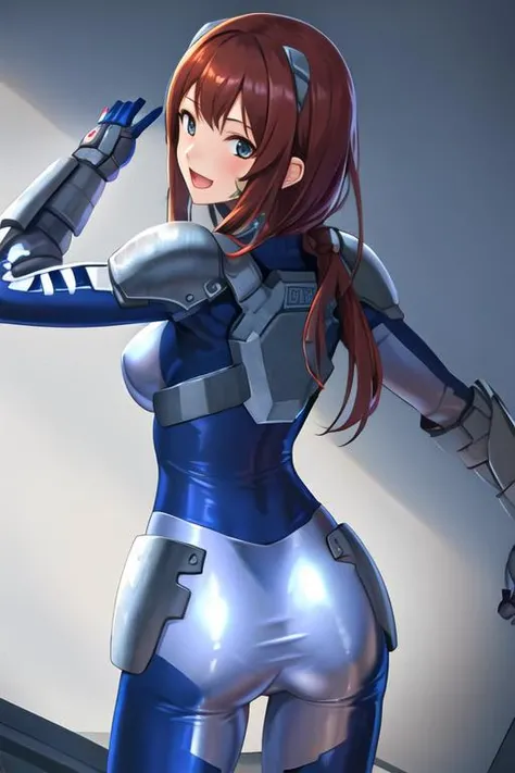 Sakaki Chizuru, pilot suit, bodysuit, standing