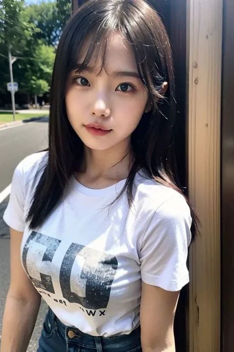 portrait of ichikajp, beautiful girl, medium breasts ((20 year old girl)), ((SFW)), looking at viewer, ((outdoor)), t-shirt, jean
<lora:ichikajp-15:0.8>