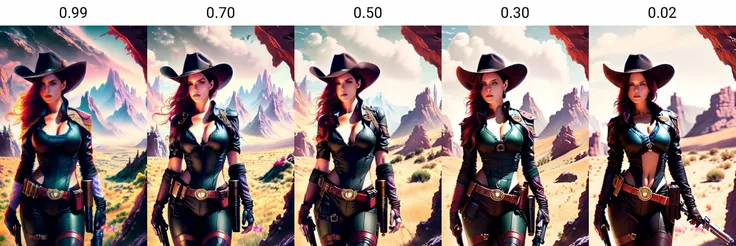an attractive woman
 [gunslinger:bounty hunter:0.4] 
standing in a fantasy wilderness, 
  <lora:djzFractalGeo_v21LB2:0.99>