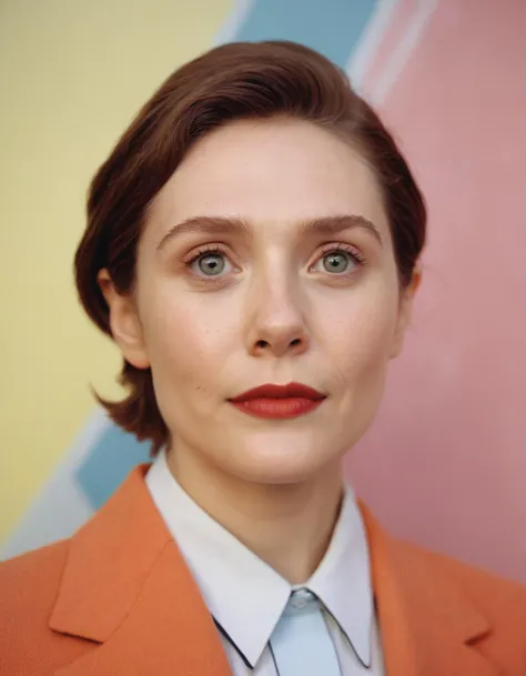 analog style portrait of an (ohwx woman) <lora:olsen_lora_sdxl_v1-000009:1> , wes anderson movie, still from stanley kubrick movie