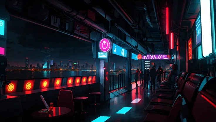 (masterpiece, best quality:1.4), cinematic light, colorful, high contrast, cyberpunk, neon, city, cityscape,