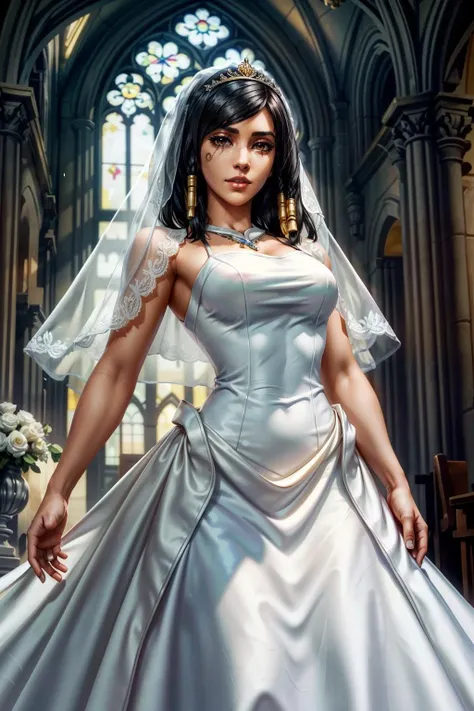 a father （he had been brainwashing by his second son,crossdressing,Sex with his second son every day, wear sexy Wedding lingerie,bride of his second son,have one's first night,,swear live as the wife of his second son for life) ,an empty abandoned church,in front of the confessional table
