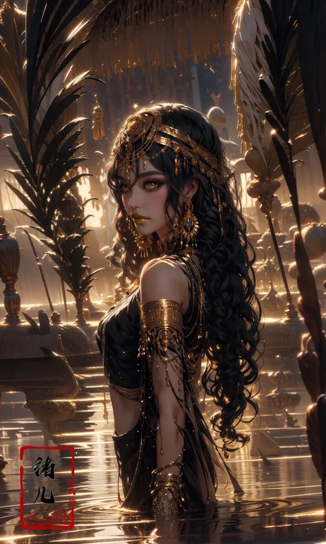 in a panoramic view,sportrait,photorealestic,Cyberpunk Style,All masked,3girl,Belly dancer,Dress in traditional luxury Arabian belly dance costumes,High-tech decorations,choker necklace,Bracelet,Anklets,Barefoot,Luxury bandana,Luxurious veil,masked,Mouth balls,Mask mask,Only the eyes are exposed,Dance,In front of ten luxurious Arab beauties in masks,Inside a tent in the style of traditional luxury web technology,tapestry,Carpets and high-tech equipment,Perfectcomposition,professinal,Meistwick,commissioned,best qualtiy,color corrected,After fixation,Retouching,Improvement,Epic,Tone-mapping,the detail, highly detailed, digitial painting, art stations, Conceptual map of the long dam, Smoothness, Sharp focus, Beautiful illustration, photore, The light from the back window is backlighted, 动态照明, Mist, 复杂, cinematic grain, professinal, face to the viewer,(Beautiful m3d_woman, Perfect M3D_face,), Volumetriclighting, subsurfacescattering, Good highlights, Good shadows, cinematic ligh
