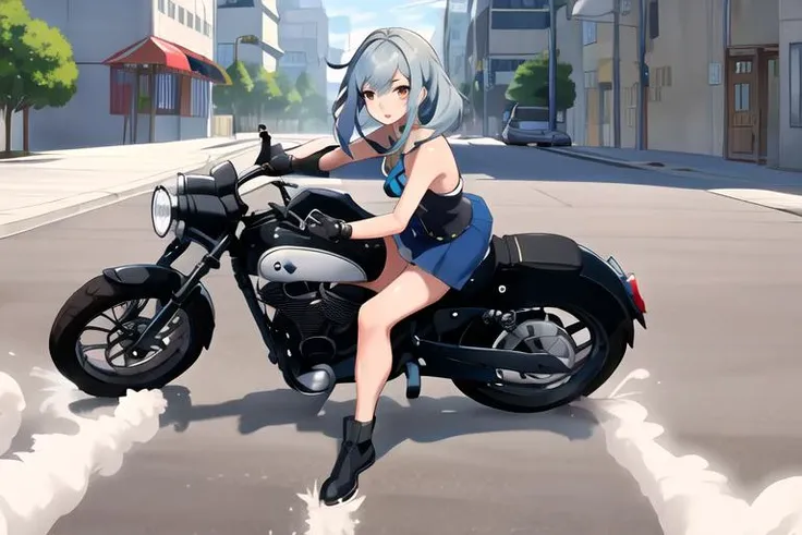 masterpiece, best quality, 1girl, smoke, riding motor vehicle,
BREAK gray hime cut BREAK white eyes
<lora:abs-3:0.7>