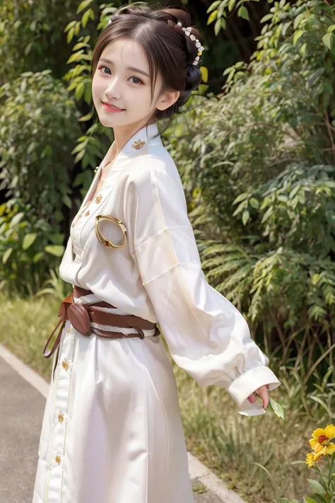 <lora:koreanDollLikeness:.2>, <lora:taiwanDollLikeness_v10:.2>, <lora:JapaneseDollLikeness_v15:.1>, <lora:shojovibe_v11:.6>, <hypernet:slimModelsV1_slimmodelsV1:.4>,
(raw photo:1.2), (photorealistic:1.4), ultra high res, best quality, masterpiece, illustration, official art, art photography, intricate details, cinematic light, hyper realistic texture human skin,
1girl,  beautiful girl, beautiful face, idolmaster, (cute:1.2), (Kpop idol:1.1), (aegyo sal:1.1), (detailed face:1.1), symmetrical face, standing, upper body, looking at viewer, small breasts, (white long shan coat:1.2), glossy skin, brown hair, (hair bun:1.1), hair ornament, puffy eyes, thin lips, rosy cheeks, happy, smile, bliss,
(on street:1.2), (from below:1.1),  <lora:hanfuSongStyle30:.6>