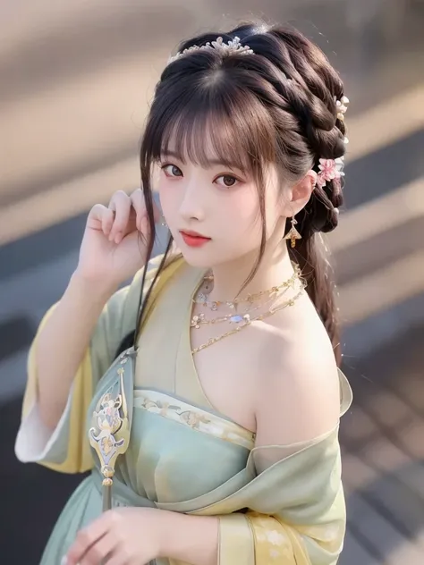 [:(highly detail face: 1.2):0.1], (8k, RAW photo, best quality, masterpiece:1.2), (realistic, photo-realistic:1.37), (((back))),((upper body)),best quality, HDR, cinematic lighting, natural lighting,best quality, masterpiece, highres, 1girl,china dress,hair ornament,necklace, jewelry,Beautiful face,upon_body, tyndall effect,photorealistic, dark studio, rim lighting, two tone lighting,8k uhd, dslr, soft lighting, high quality, volumetric lighting,Photograph, high resolution, 4k, 8k, Bokeh,((hanfu)),<lora:hanfu_v28:0.8>,<lora:hongkongdolllikeness_v15:0.2> ,<lora:liuyifei_10:0.2>,<lora:cuteGirlMix4_v10:0.2>