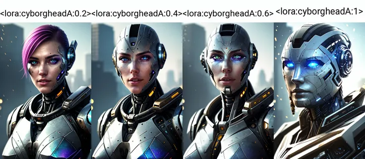 mksks style, cyborghead, robot, medium shot photo of cyborg wearing scratched and tarnished futuristic armor in a destroyed futuristic city, android head, fantasy, sci-fi, beautiful feminine face, seductive, sexual, mist, vivid alluring eyes, best quality masterpiece, photorealistic, detailed, 8k, HDR, shallow depth of field, broad light, high contrast, backlighting, bloom, light sparkles, chromatic aberration, sharp focus, RAW color photo <lora:cyborgheadA:0.2>