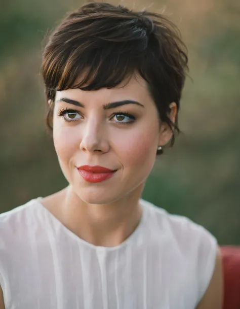 an exquisite portrait photograph, 85mm medium format photo of  (ohwx woman)  <lora:aubrey_lora_sdxl_v1-000008:1>  with a classic haircut