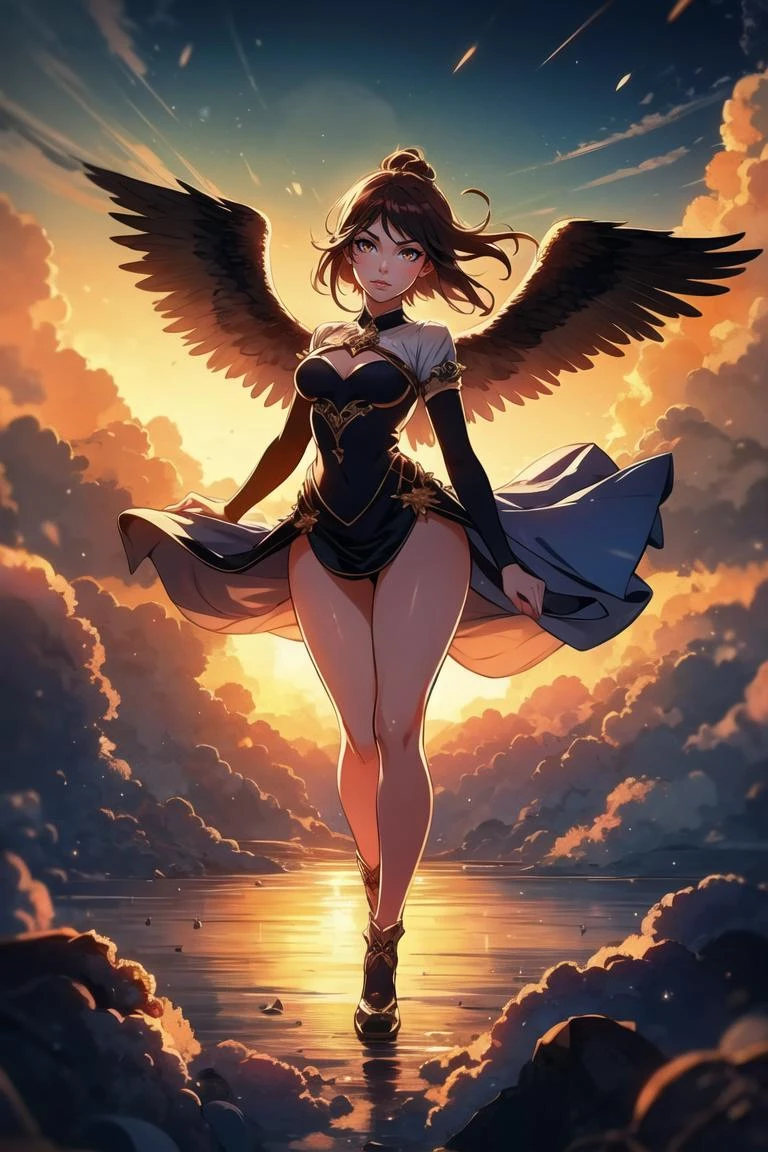 HDR, Masterpiece, (RAW photo, best quality), light shining through prism, ethereal, Volumetric lighting, Cycles rendering, Unreal Engine 5, Rainbow_Halos, eye_shadow, shining_pupil, steaming body, Particle effect, (dust, gust of wind:1.07), complex, ultra detailed, photorealistic, 8k, anatomically accurate, High Resolution, Retina, Professional photograph, Orange Sunshine, gold filigree , natural, cinematic, post_combat, high contrast, HDR, RAW image, High Quality, Masterpiece, Beautiful Woman, (Standing Over viewer), intimidating, seductive, dominant, mommy, diamond rain, twinkle in her eyes, chandelier outfit, Outdoors, Rainbow sunshine, Glory\(Optical Phenomenon\), bliss, phenomenal lighting, offerings, sacred, truth, skintight dress, robes, goddess, gold nano particles, angelic, strong, desire, juicy thighs, complexion, ((LSD)), will o wisp, high contrast, from above