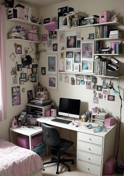 teenage girl room, Clutter-Home