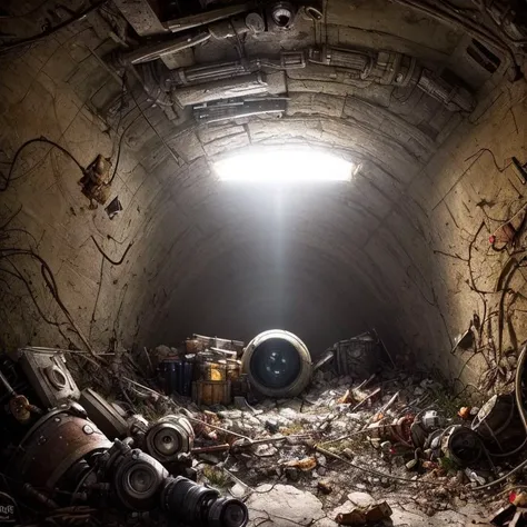 (masterpiece:1.2), (best quality,:1.2), 8k, HDR, ultra detailed, ((photorealistic)), professional light, cinematic lighting, fashion photography, ambient lighting, atmospheric effects, <lora:detail_slider_v4:3>, inside a bunker in the Wasteland,   <lora:Wasteland-10:1>, (style-rustmagic:0.2), epiCPhoto