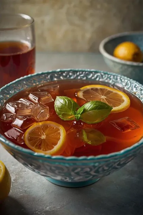 (masterpiece:1.4), realistic food photography, tasty, great-looking, ice-tea soup
BREAK
ice-tea soup base
BREAK
jelly-ice
BREAK
(lemon slices: 1.3)
Accessories
BREAK
dramatic
BREAK
studio lighting (abstract background), shot on Lumix GH5 (cinematic bokeh, dynamic range, vibrant colors)