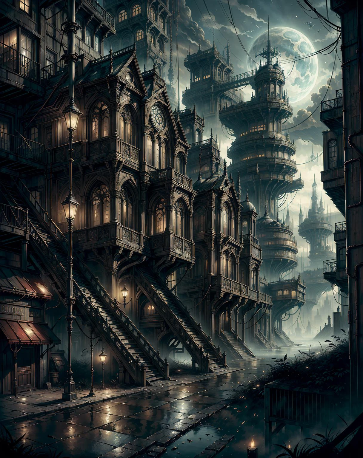 ((masterpiece)),((best-quality)),((high-detial)),((realistic,))-Industrial-age-city,-deep, methurlant, intricate, surreal, gritty, atmospheric, cinematic, stylized, contrast, comic, eerie, cybernetic, futuristic, alchemypunkai,
Denoising strength: 0.48, CFG Rescale φ: 0, Hires upscale: 2, Hires upscaler: 4x_NMKD, AddNet Enabled: True, AddNet Module 1: LoRA, AddNet Model 1: Methurlant(a6e9ebbee184), AddNet Weight A 1: 0.1, AddNet Weight B 1: 0.1, AddNet Module 2: LoRA, AddNet Model 2: 1_A_More_details(3b8aa1d351ef), AddNet Weight A 2: 0.5, AddNet Weight B 2: 0.5, AddNet Module 3: LoRA, AddNet Model 3: BreakRealizeNegative(3587841a8837), AddNet Weight A 3: -0.5, AddNet Weight B 3: -0.5, AddNet Module 4: LoRA, AddNet Model 4: NEOTOKIO(c4c6ad6be466), AddNet Weight A 4: 0.25, AddNet Weight B 4: 0.25, AddNet Module 5: LoRA, AddNet Model 5: AlchemyPunkAI(73cd16fe5acb), AddNet Weight A 5: 0.2, AddNet Weight B 5: 0.2, Discard penultimate sigma: True, Version: v1.3.1