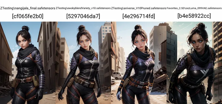 (masterpiece, best quality), intricate details,
1girl, <lora:wraith_(apex_legends):0.8> wraith (apex legends), single hair bun, hair bun, bodysuit, scarf, black bodysuit, holding, breasts, black hair, black scarf, large breasts, blue eyes, belt, brown belt, bangs, parted bangs, hair behind ear, gloves, nose piercing, black gloves, thigh strap,
ruined skyscraper, debris, post-apocalypse, arms behind back, leaning forward,