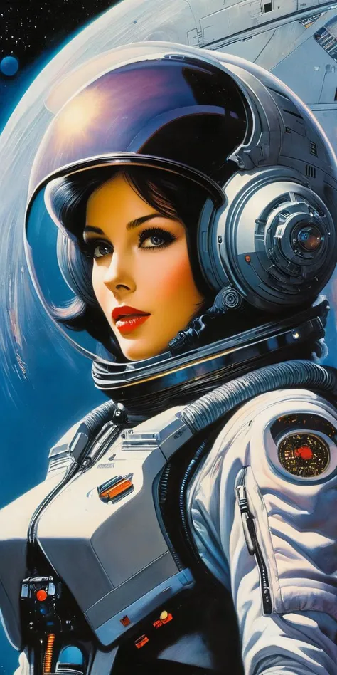 (best quality, masterpiece, high resolution:1.2), female pilot, (standing close to space battleship:1.2), solo, cute, elegant, wearing spacesuit, (unzipped:1.4), (naked:1.3), tigh clothes, open clothes, cleavage, small breasts, nipples, cameltoe, blush, makeup, (playful smirk:1.25), lipstick, detailed face, realistic skin texture, French bob, Gunmetal gray hair, oil painting, absurdes, surreal, impressionism, detailed, dry brush art, brushstrokes, oil on canvas, realistic, bright lit, highly visible, (nsfw, uncensored:1.2), science fiction, Steven Spielberg, retro-futurism, retro scifi, sky, stars, neon, glowing, outdoors, unknown planet, alien flora, clowds, dramatic, deep horizon, high contrast, vibrant, colorful, poignant atmosphere, hauntingly captivating, Alessandro Biffignandi, Battle Fairy Yukikaze, Golden ratio, illustration, pulp cover art, wide angle, perspective, upper body, medium close-up
Franklin_Booth, Ray bradbury, <lora:envyStarlightRetro04_04v10(style):0.4> <lora:merged:0.4> <lora:John Berkey Style:0.4> John Berkey Style page <lora:xl_more_art-full_v1:0.4> <lora:20240614-1718376111255:0.35> FRESHIDESH Moebius comic book