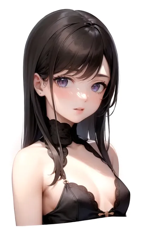 ((masterpiece, best quality, detailed)), 1 girl, solo, extremely detailed face, Simple deep-gray background, beautiful vintage color, small breasts