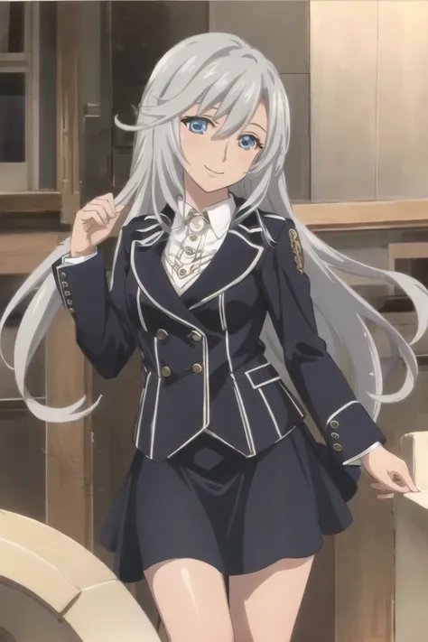 <lora:la-000012:1>,((masterpiece,best quality, detailed)), ultra-detailed, detailed hair,cowboy shot, (1girl:1.2), solo,( long hair:1.3), (floating hair:1.2), (smile:1.1),medium breasts, standing,pleated skirt, jacket,knee boots, brown footwear,<lora:pastelMixStylizedAnime_pastelMixLoraVersion:0.6>