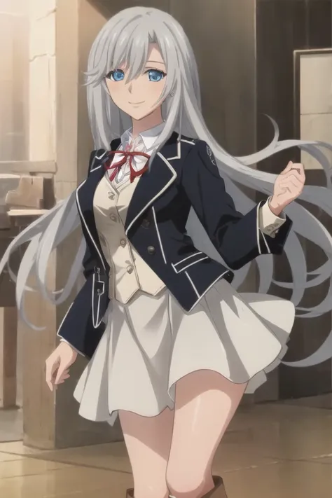 <lora:la-000012:1>,((masterpiece,best quality, detailed)), ultra-detailed, detailed hair,cowboy shot, (1girl:1.2), solo,( long hair:1.3), (floating hair:1.2), (smile:1.1),medium breasts, standing,pleated skirt, jacket,knee boots, brown footwear,<lora:pastelMixStylizedAnime_pastelMixLoraVersion:0.6>