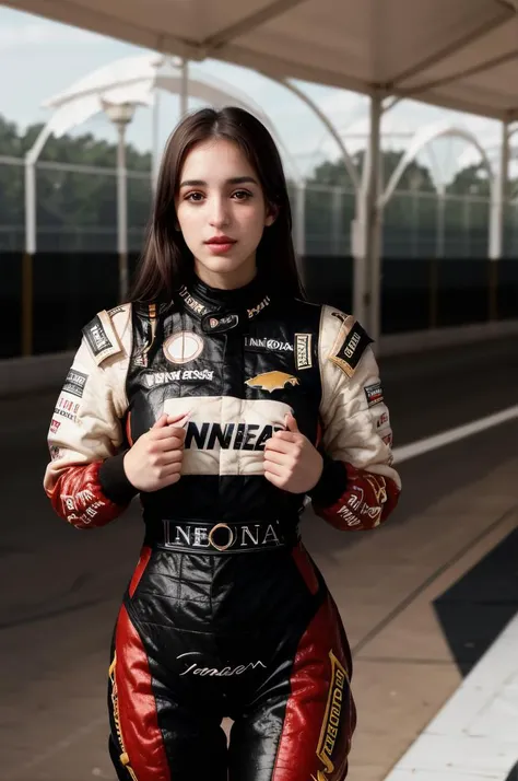 1 female,Black Hair,Age 25,(((Race Queen'Navel Uniform)))(((blush、Laughing with your mouth open)),(((Straight hair))),(((Portraiture))),crowd,,(Wet with sweat)(Leather thigh-high boots)(((Beautiful breasts)))、Camel Toe、Giant tit、Nipple Puffs、Cleavage、Plump、Super big breasts、Super big butt