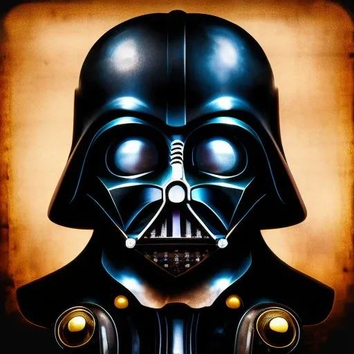 (steampunkai)++, darth vader, (steampunk)