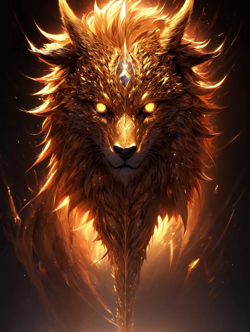 a 30yo man, detailed face, looking at viewer, (full body shot:1.4), hdr, 8k, detailed golden eyes, standing <lora:more_details:0.5>, <lora:Loraeyes_V1:0.4> loraeyes, <lora:Bright_Eyes:0.4> AGGA_ST002, bright pupils, <lora:DivineBeast:1> divine beast, glowing eyes, cinematic lighting