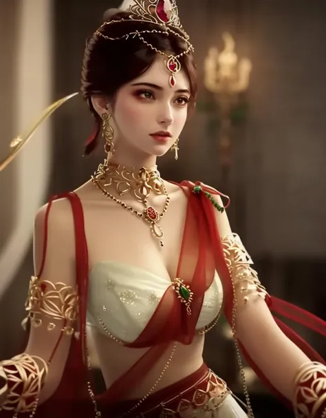 (,1girl, pov,best quality, ) , (, jewelry, earrings, necklace, looking at viewer, facing viewer, , ) <lora:DA_LongmenGrottoes-Naraka:0.8>
ultra realistic 8k cg, flawless, clean, masterpiece, professional artwork, famous artwork, cinematic lighting, cinematic bloom, perfect face, beautiful face, fantasy, dreamlike, unreal, science fiction, lace, lace trim, lace-trimmed legwear, luxury, jewelry, diamond, gold, pearl, gem, sapphire, ruby, emerald, intricate detail, delicate pattern, charming, alluring, seductive, erotic, enchanting, hair ornament, necklace, earrings, bracelet, armlet,halo,autumn leaves, ,