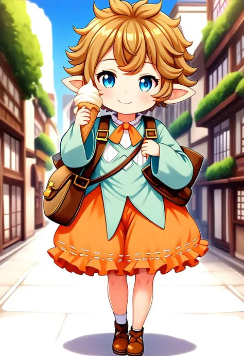<lora:Hyper-SDXL-8steps-lora:1><lora:Fixhands_anime_bdsqlsz_V1:1>zPDXL2, score_9, score_8_up, score_7_up, source_anime, intricate details, perfect anatomy BREAK
1girl, solo, chibi, gbf-sierokarte, harvin, brown hair, short hair, green eyes, green shirt, long sleeves, orange puffy shorts, gbf-sierokarte outfit, white socks, brown shoes, bag, pocket watch,
ice cream, eating ice cream,
outdoors, city, tokyo, japan,
<lora:GBF-sierokarte_XL(pony)v10:1>