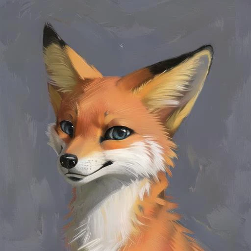 furry female fox head, cute eyes, portrait, <lora:bichu-v0612:0.7>