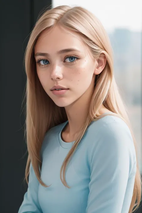 AndreaFrolikova, shirt, long sleeves, upper body