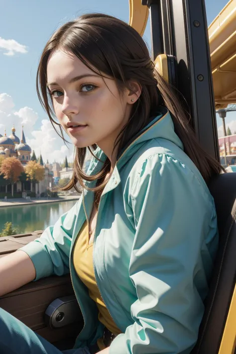 1girl, (art by Eustache Le Sueur:1.0) and (Philippe de Champaigne:1.3) , 8k, majestic, full shot of a Cyberpunk Narrow ([Seagull:Vince Vaughn:1] of [Prey:Awe:9]:1.3) , at Fantasy Amusement park, Pirate lake with Sequoia, Fall, Wide view, Classical, Happy, Nu Goth Art, loop lighting, macro lens, Yellow and Mint green hue, Complex background, alluring and charming, extremely hyper aesthetic, unreal engine