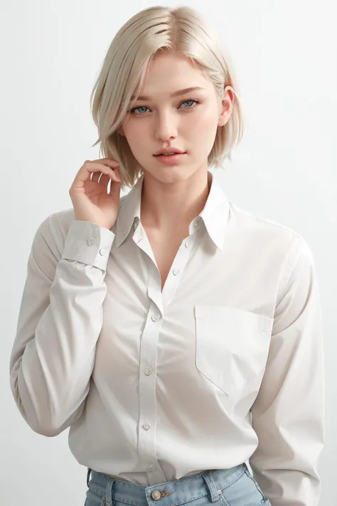 s4r4hgrey, shirt, long sleeves, upper body