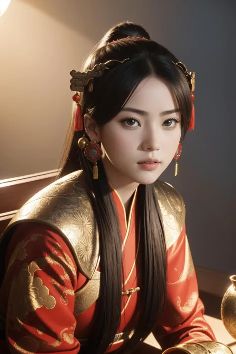 1girl, [ (surrealism art stylized by Frida Kahlo:0.8) | (Frederick Sandys:0.8) ], portrait art, epic Cinematic still, masterpiece, medium shot of a Intensive Impressive ("The establishment of the Han Dynasty in China":1.3) , warm background, dense lava pit and grass, Stars in the sky, soft focus, Simple and clean, Sad, Orientalism Art, Nostalgic lighting, macro lens, Colorless, Complex background, Luminism, trending on CGSociety, hyperdetailed