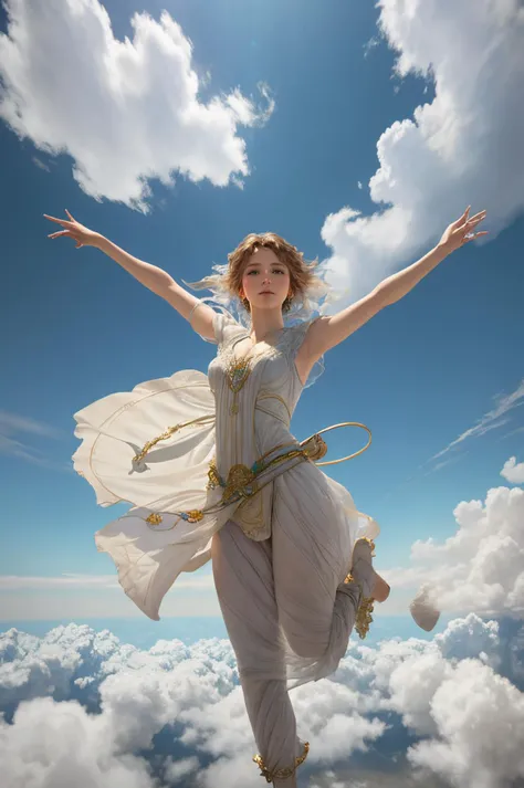 there is a woman in a white dress standing on a rock, a still of an ethereal, ethereal fantasy, stunning 3d render of a fairy, fantasy style 8 k octane render, incredibly ethereal, divine render, lost in a dreamy fairy landscape, stunning cgsociety, a stunning young ethereal figure, (octane render) fantasy style, ethereal and dreamy