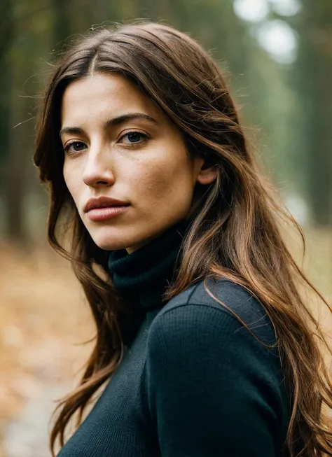 A stunning intricate full color portrait of (sks woman:1), wearing a black turtleneck, epic character composition, by ilya kuvshinov, alessio albi, nina masic, sharp focus, natural lighting, subsurface scattering, f2, 35mm, film grain, <lora:locon_taniaraymonde_v1_from_v1_64_32:1>