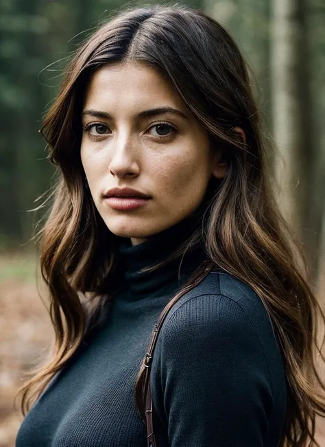 A stunning intricate full color portrait of (sks woman:1), wearing a black turtleneck, epic character composition, by ilya kuvshinov, alessio albi, nina masic, sharp focus, natural lighting, subsurface scattering, f2, 35mm, film grain, <lora:locon_taniaraymonde_v1_from_v1_64_32:1>