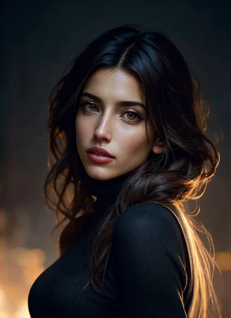 A stunning intricate full color portrait of (sks woman:1), wearing a black turtleneck, epic character composition, by ilya kuvshinov, alessio albi, nina masic, sharp focus, natural lighting, subsurface scattering, f2, 35mm, film grain, <lora:locon_taniaraymonde_v1_from_v1_64_32:1>