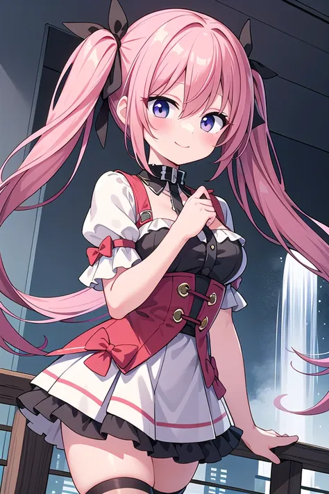 insanely detailed, absurdres, ultra-highres, ultra-detailed, best quality,
1girl, solo, nice hands, perfect hands
BREAK
jirai kei,thighhighs, skirt, twintails, pink skirt, collar, bow, black thighhighs, black bow, long hair, pink bow, hair bow, spiked collar
, (nsfw:-1.5)
BREAK
happy smile, laugh, closed mouth
BREAK
,
standing, cowboy shot, looking at viewer
BREAK
slender, kawaii, perfect symmetrical face, ultra cute girl, ultra cute face, ultra detailed eyes, ultra detailed hair, ultra cute, ultra beautiful
BREAK
shibuya, akihabara, tokyo, street, crowd, cityscape, depth of field, ultra detailed background
BREAK
medium large breasts
BREAK
brown hair, brown eyes, waterfall braids, hair between eyes