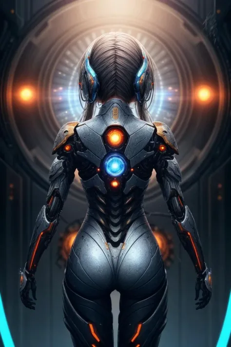 In a futuristic spaceship, a beautiful girl whose body is a perfect combination of human flesh and machinery, the pinnacle of future nano-mechanical biotechnology, is the pinnacle of futuristic technology nanobiotechnology, back-side-shot,cowboy-shot,
(masterpiece),(best quality),(HDR),8k resolution,details, detailed background, natural Soft lighting,(vibrant colors:1.5),epiCRealism,dreamwave,aesthetic,(stationary restraints:1.3),DonMM4ch1n3W0rld ,scifi, tech, futuristic, futurism,
(Static restraining device,Static Restraint:1.5), inside biomechanical chamber intricate biomechanical detail,
<lora:add_detail:1> <lora:Biomechanicals_v2_lora1500:0.01> <lora:epiCRealismHelper:0.8> <lora:SexMachine1:1><lora:Machine_World_SD15_version:0.2>