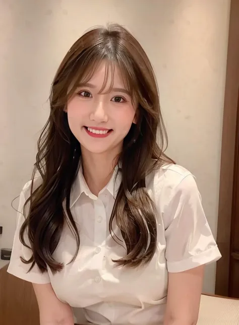 (NSFW:1.75), <lora:koreanDollLikeness_v15:0.>, <lora:taiwanDollLikeness_v10:0.25>, <lora:yilishazi_v5chillout-5:0.75>, yilishazi, (8k, best quality, masterpiece:1.2), (realistic, photo-realistic:1.37), (white shirt), ultra-detailed, 1 girl, cute, ((half naked)), (breasts visible from half transparent wet shirt), ((shirt wide open)), solo, beautiful detailed sky,detailed cafe,night,sitting,dating, (nose blush), (smile:1.15), (closed mouth) small breasts,beautiful detailed eyes,(collared shirt:1.1), night, wet, ((business attire)), (sweating),white lace, (long wavy hair), floating hair NovaFrogStyle, cafe backound