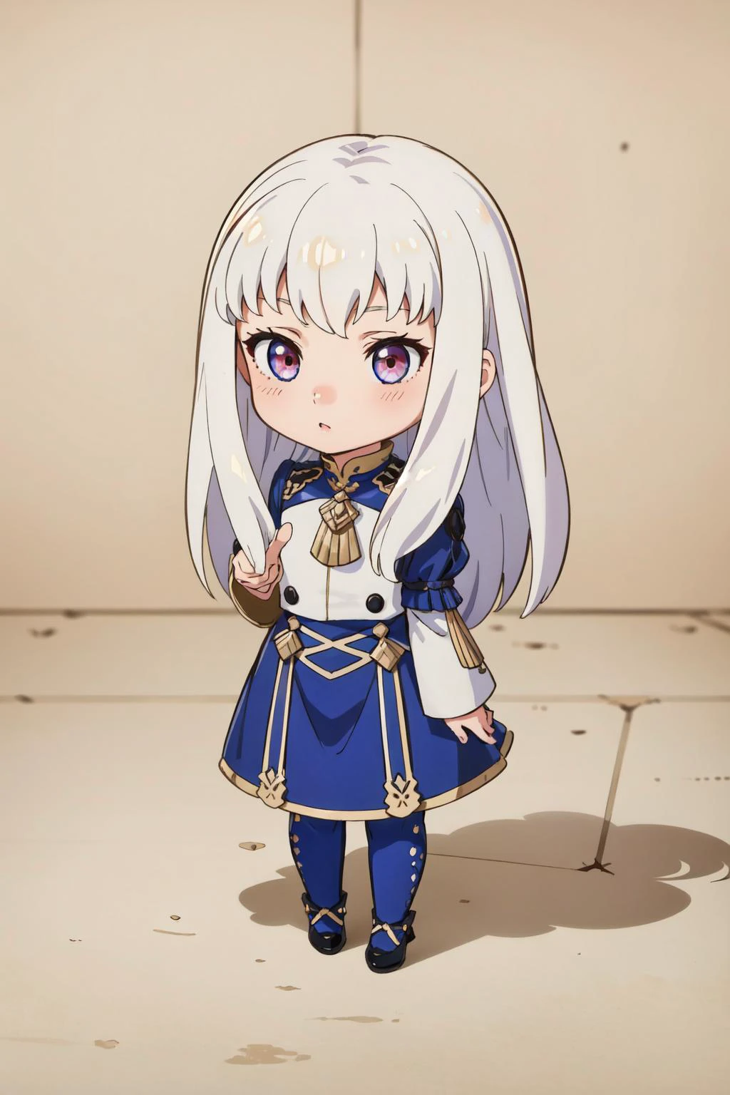 (masterpiece, best quality), intricate details, 8k, artstation, wallpaper, official art, splash art, sharp focus,
1girl, <lora:fireemblem_ordelia_pruned-12:0.8> lysithea von ordelia, lysitheauniform, blue pantyhose,
<lora:smallPorcelain_v10:0.8> vallavica_animals, porcelain animal, ceramic figurine, chibi, cute,