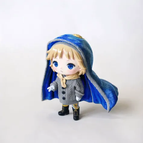 <lora:vallavica_animals:1.2>, vallavica_animals, porcelain animal, ceramic figurine, chibi, cute, 3boys, ball, blonde hair, boots, cape, gloves, grey hair, hat, hoodie, jodhpurs, long hair, multiple boys, pointing, sweater