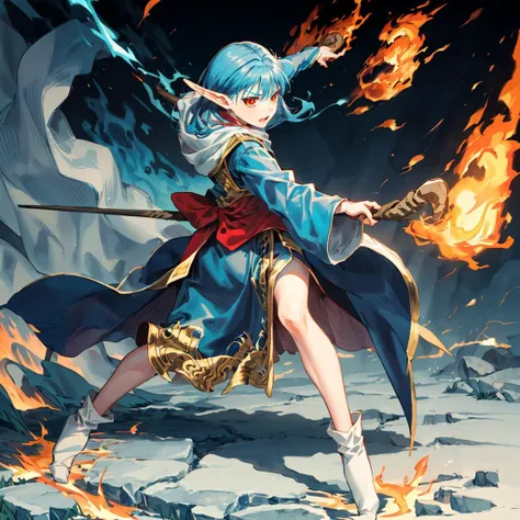 <lora:sarasf:1>,<lora:add_detail:0.5>,
sarasf,
blue robe,long sleeves,white footwear,
staff,nature,full body,fighting_stance,(flame effects:1.4),hellblast,magic attack,