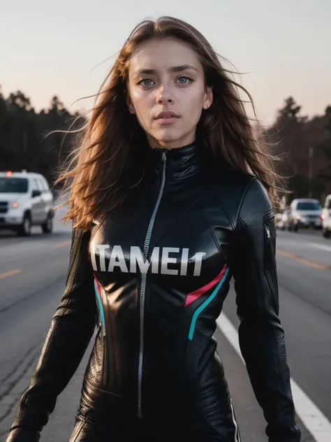 RAW photo, tv_Bella_Straczynski_MXAI, , wearing a full body biker suit, standing next to a dirtbike, happy expression, , detailed high contrast background, bright vivid high contrast colours,, (((Ultra-HD-details, Ultra-HD-detailed, Ultra-HD-realistic, Ultra-HD-photo-same-realistic-quality-details))), 8k uhd, dslr, soft lighting, high quality, film grain, Fujifilm XT3