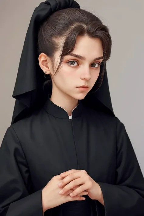 Wear a yellow cassock,Meditative,little monks
