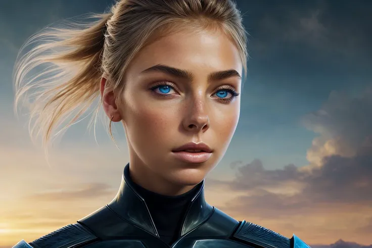 (ethereal fantasy concept art, magnificent, celestial, ethereal, painterly, epic, majestic, magical, fantasy art, cover art, dreamy:1.15), <lora:sd15_ElizabethTurner_mini_v1:.9> ElizabethTurner, focus on eyes, close up on face, hair styled Straight Sleek High Ponytail,