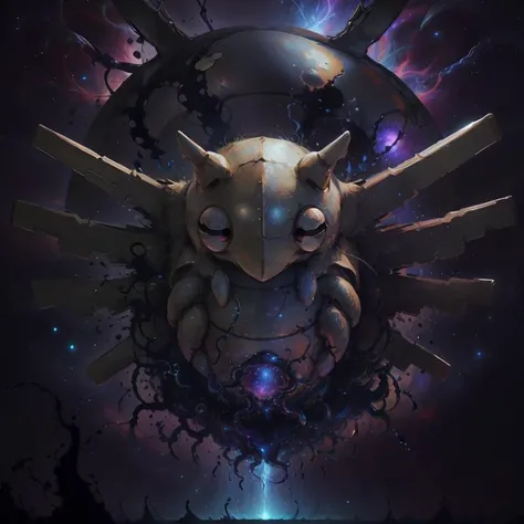 masterpiece,best quality, <lora:guichan_v1b:0.8>, pokemon \(creature\), bug, husk, micro details ,void , <lora:CosmicEldritchTech-20:0.7>, eldritchtech, cosmic, dark energy,