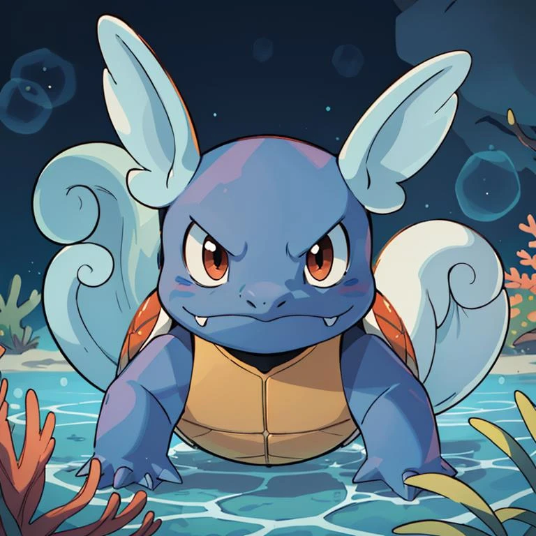 centered, award winning photo, (looking at viewer:1.2), |  Wartortle_Pokemon, |underwater, bubbles, | bokeh, depth of field, cinematic composition, | <lora:Wartortle_Pokemon_Anime:0.8>
