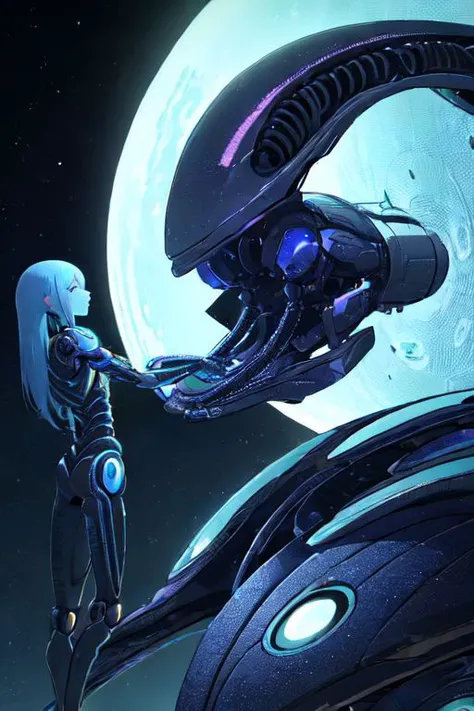 ((Female humanoid)), alien girl, masterpiece, best quality, highres, best illumination, depth of field, complex background, detailed background