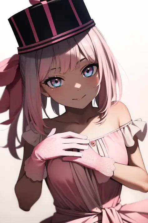 (best quality:1.1), (masterpiece:1.2), high quality shadow, beautiful detailed, (high detailed skin, skin details), beautiful face, detailed eyes, depth of field, dramatic light, best quality, highres, best shadow, best illumination, detailed face <lyco:GoodHands-beta2:2.0> nice hands, perfect hands
pink dress, pink cap, pink gloves, white background, waist up <lora:imnekoloraa:1>