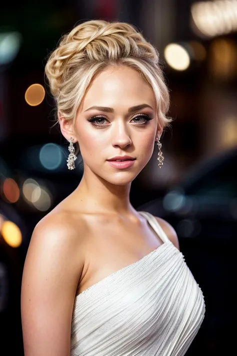 photo of beautiful (klk4rter-135:0.99), a woman in a (movie premiere gala:1.1), perfect hair, hair upsweep updo, wearing sexy black (shoulder sash), (paparazzi in background:1.1), (outside a movie theater), (smiling, face focus), modelshoot style, (extremely detailed CG unity 8k wallpaper), professional majestic (photography by richard avedon:1.1), 24mm, exposure blend, hdr, extremely intricate, High (Detail:1.1), dramatic, soft cinematic light, (looking at viewer), (detailed pupils), 4k textures, soft cinematic light, elegant, ((((cinematic look)))), soothing tones, insane details, hyperdetailed